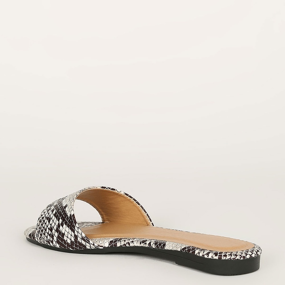 🔥NEW SZ 10 Snake Open Toe Flat Sandal Flip Flops - Picture 4 of 5